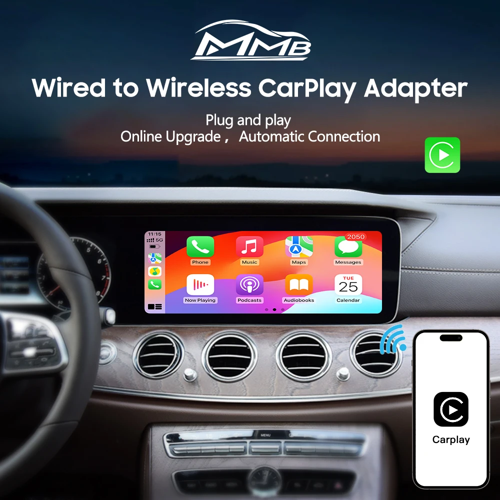 Новый проводной беспроводной мини-адаптер apple carplay wifi bluetooth v5 - Фотография_3