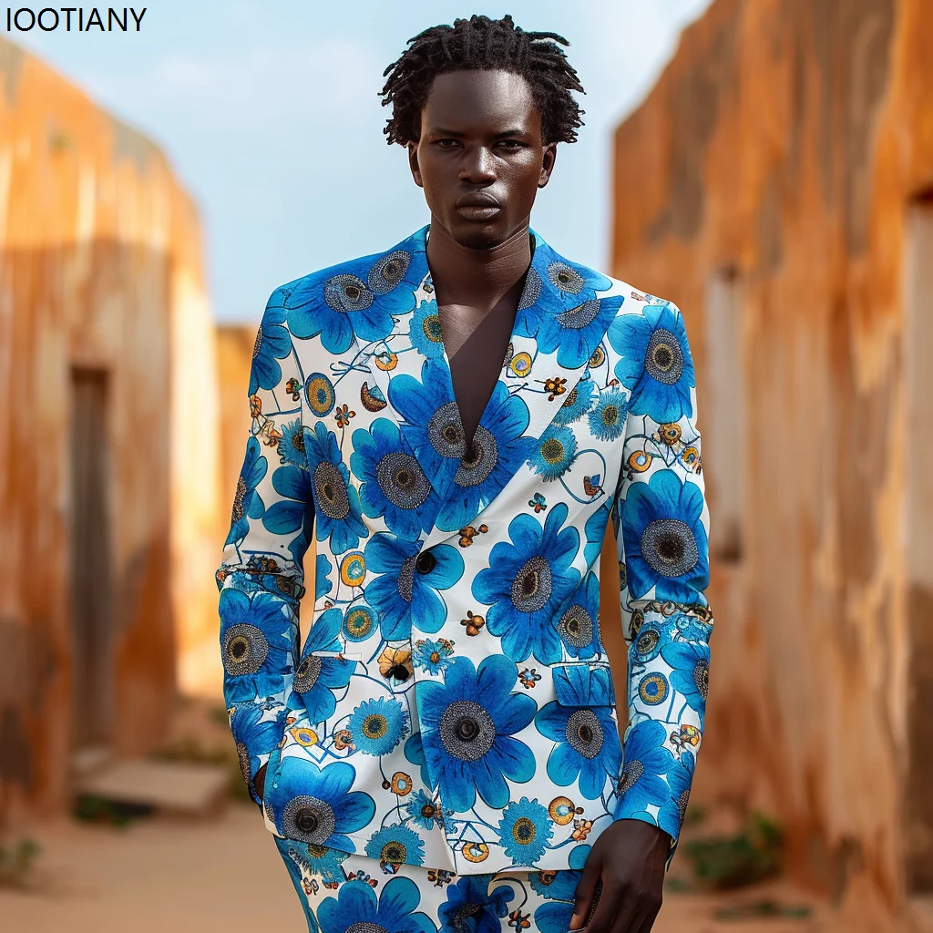 Мужской красочный цветочный принт - Фотография_5