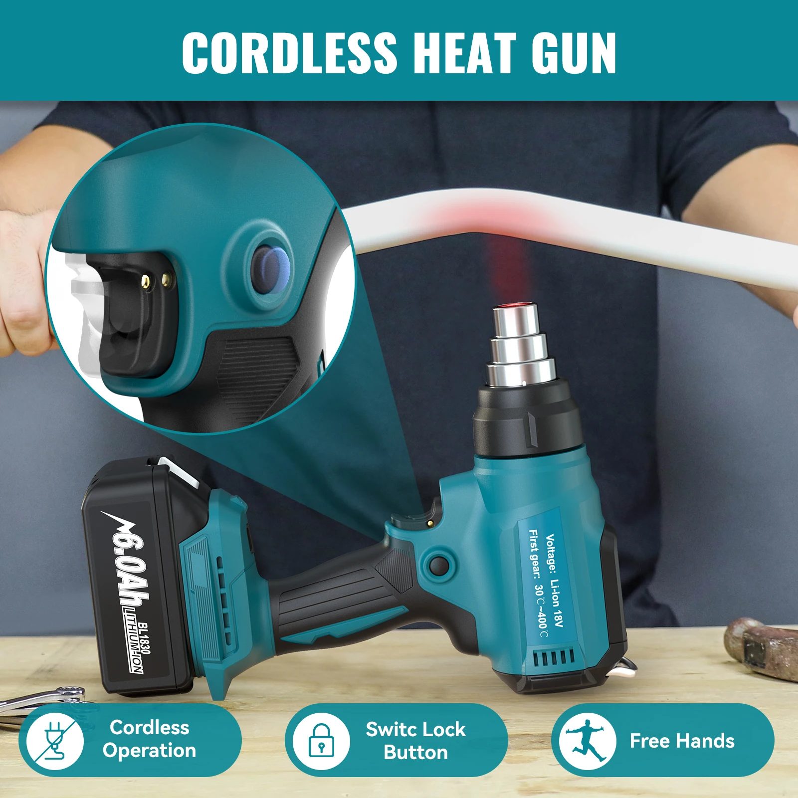 Беспроводной тепловой пистолет для makita