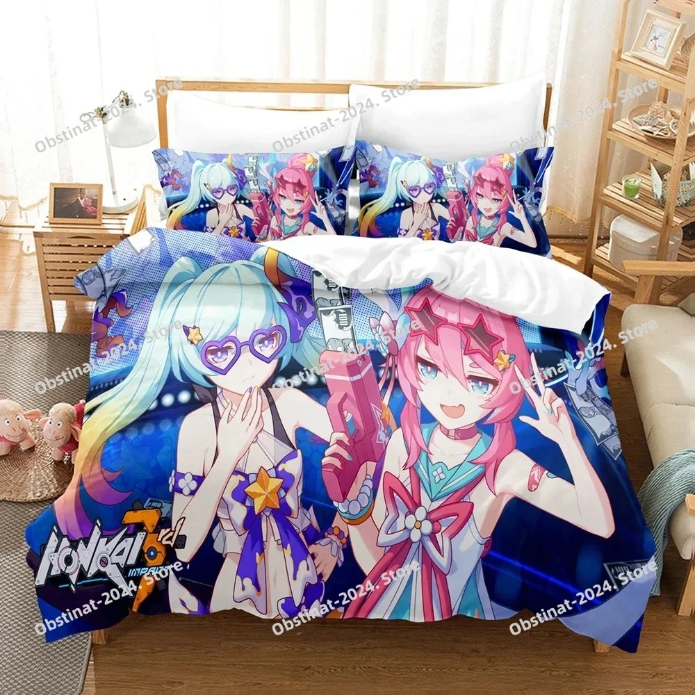 3d аниме honkai impact 3-й комплект постельного белья с принтом - Фотография_3