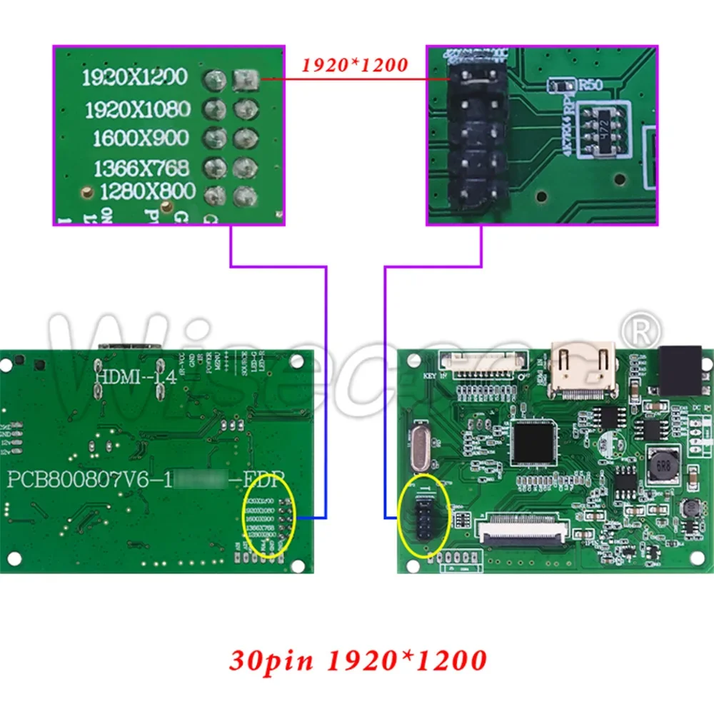 Wisecoco edp 30-контактная плата - Фотография_5