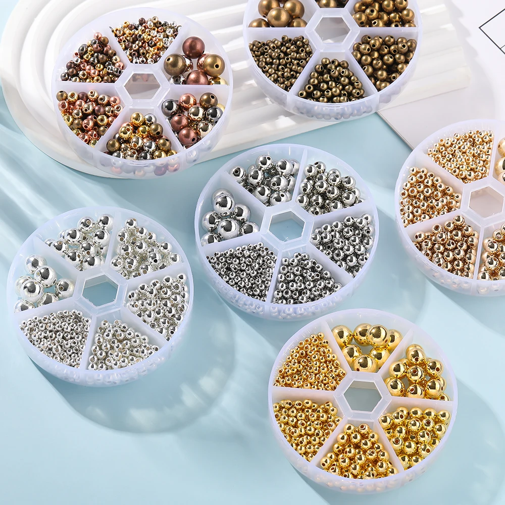 3-10 мм ccb гладкие шариковые бусины-разделители - Фотография_6