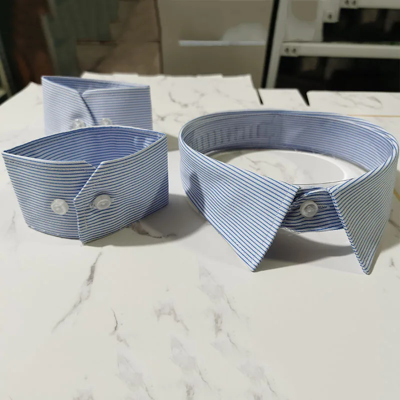 Белая рубашка с искусственным воротником - Фотография_4