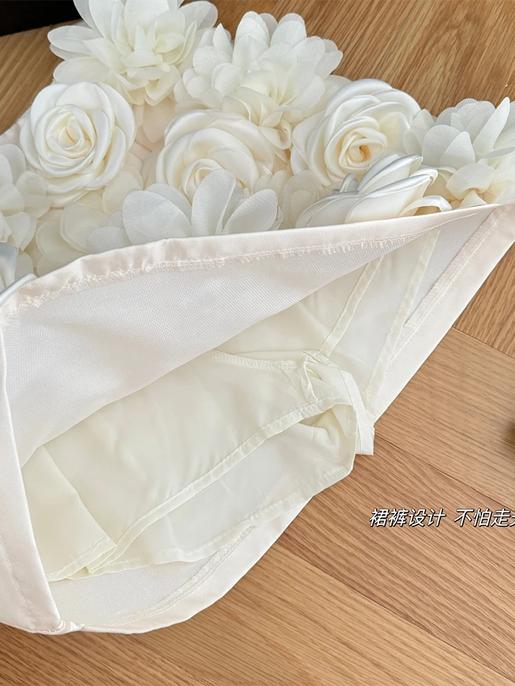 Женская абрикосовая юбка трапециевидной формы - Фотография_3