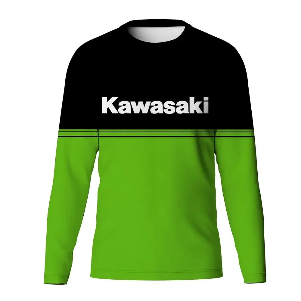 Мужская футболка kawasaki с длинными рукавами harajuku - Фотография_5