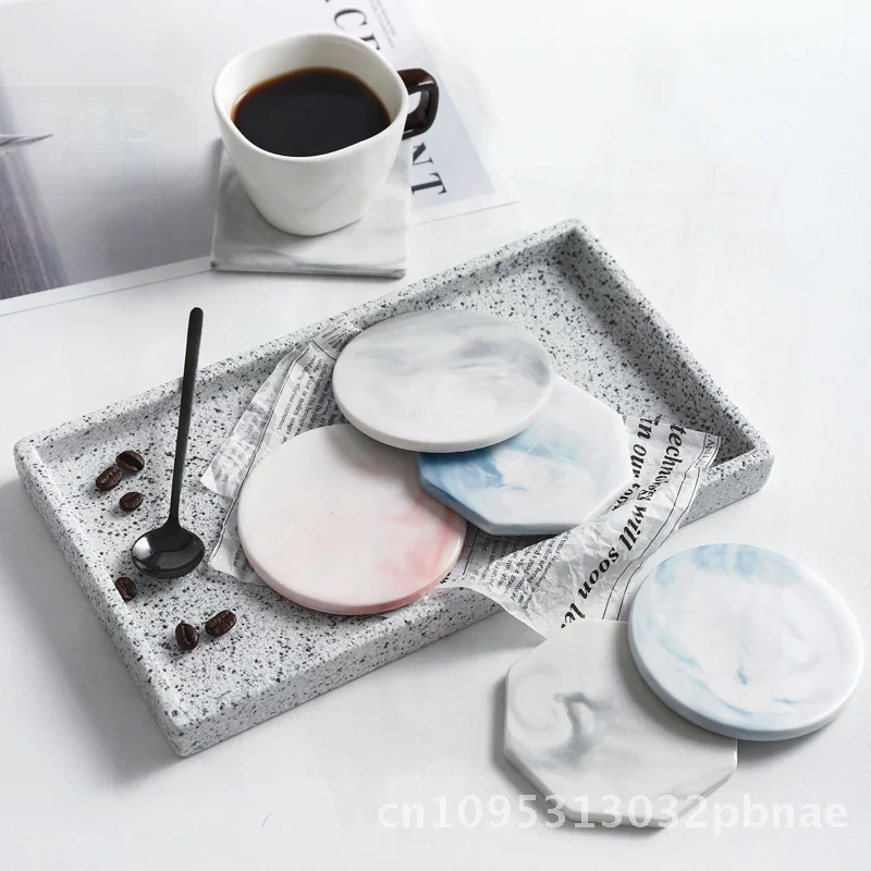 Скандинавская мраморная пробковая подставка