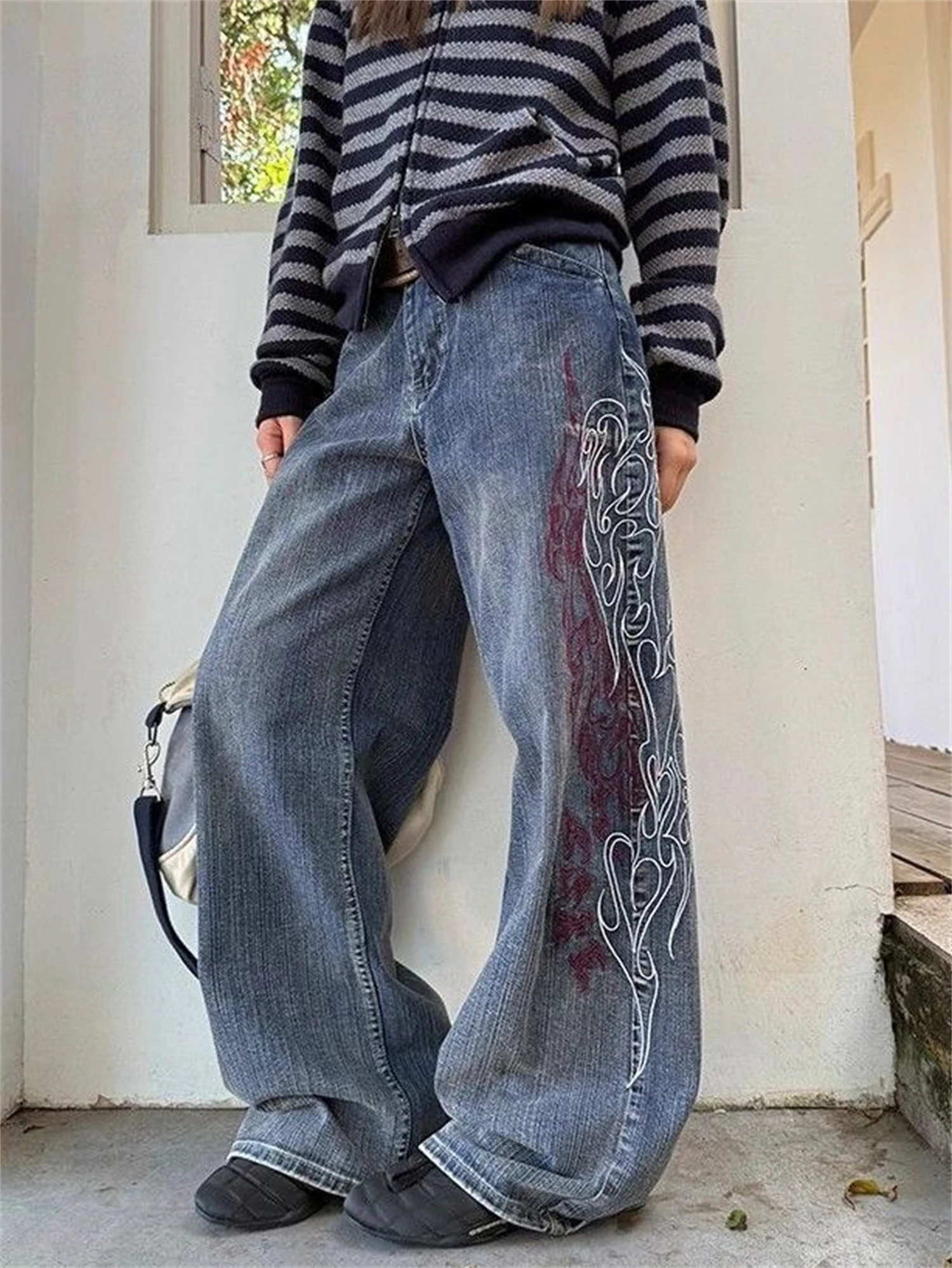 Женские винтажные мешковатые широкие - Фотография_3