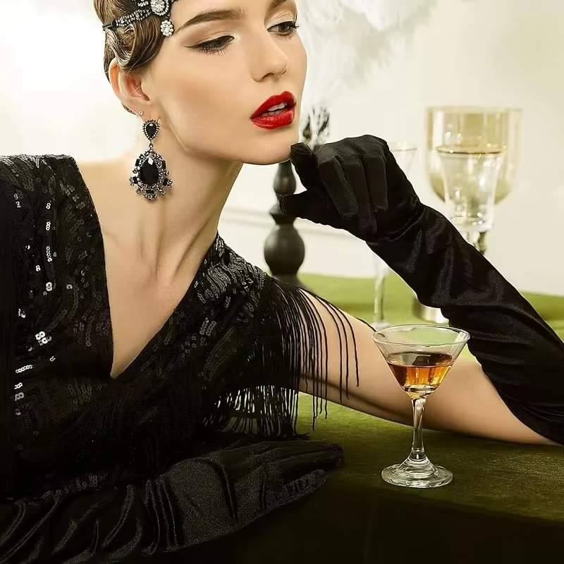 Женские классические длинные перчатки - Фотография_4