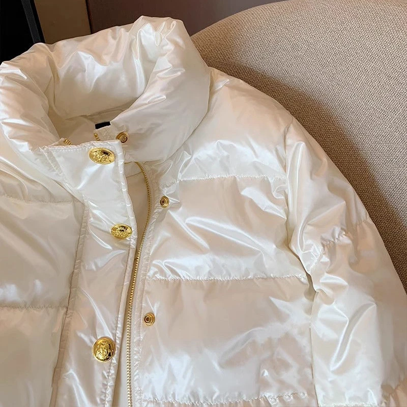 Chic design white parkas women - Фотография_3