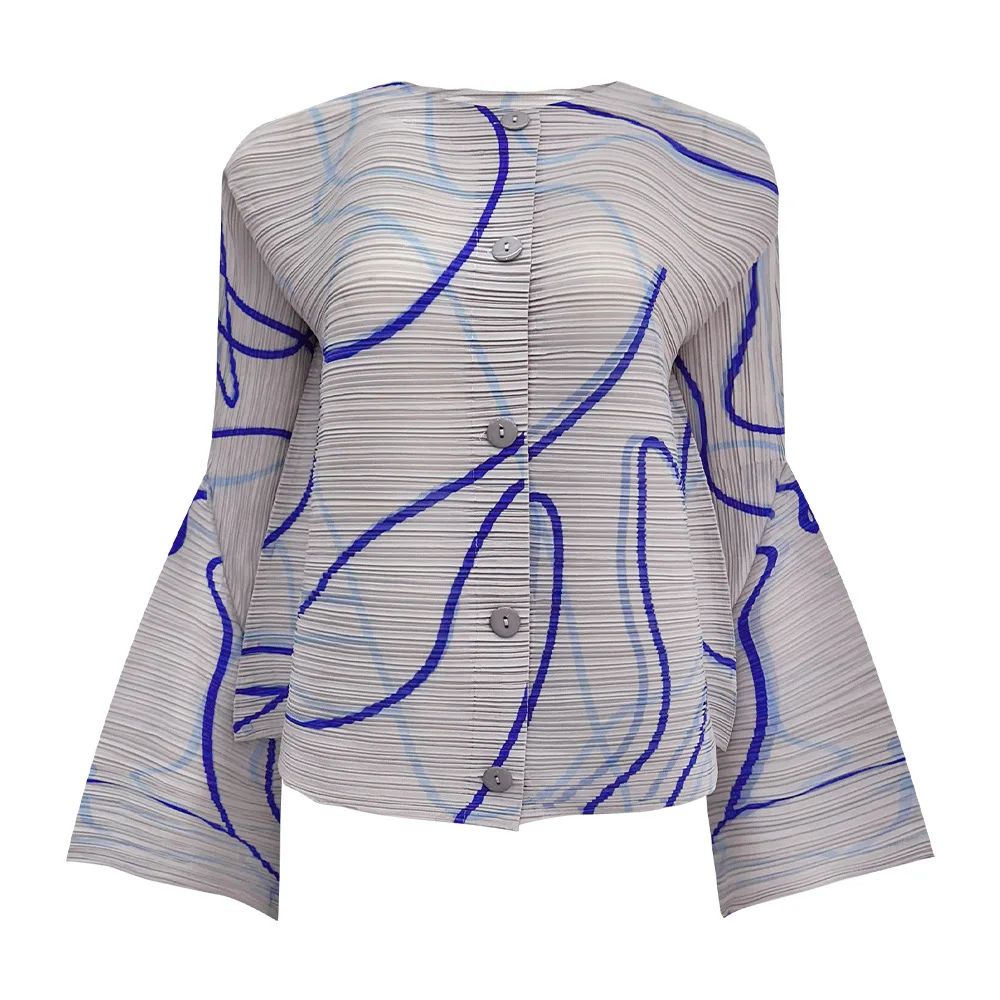 Плиссированная рубашка miyake premium sense - Фотография_6