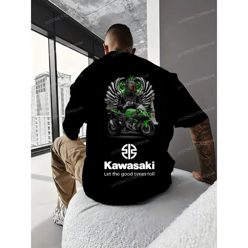 Мужская футболка высокого качества kawasaki - Фотография_4