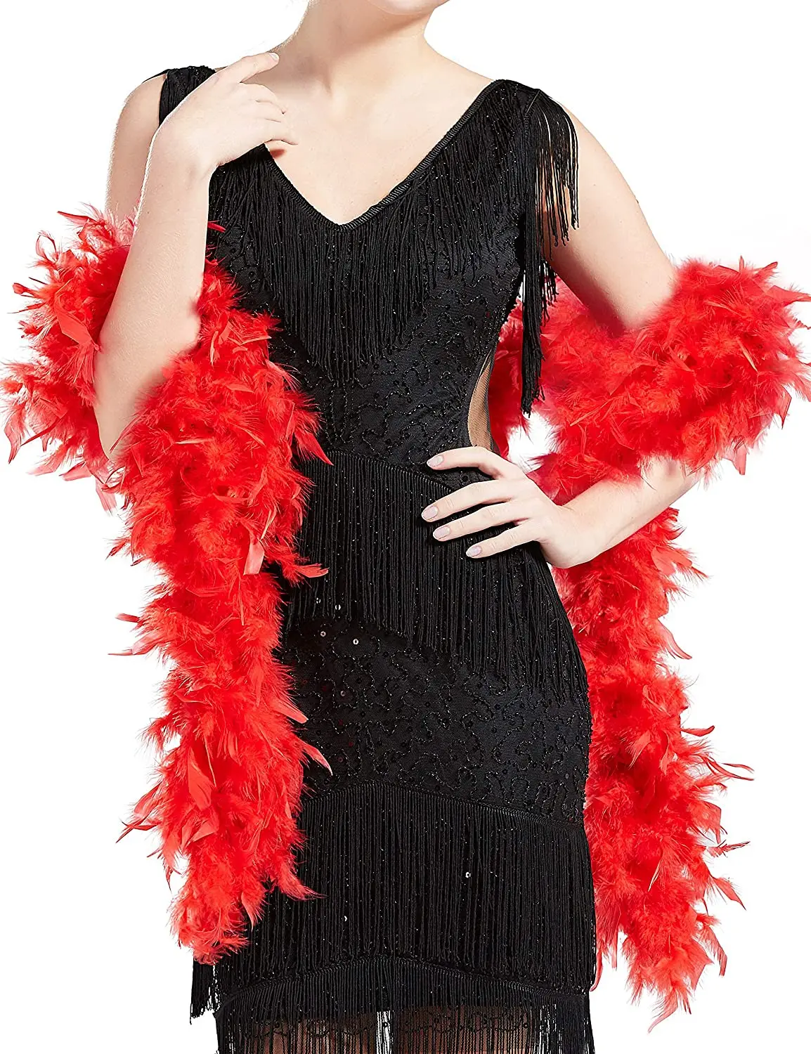 Пушистые красные турецкие перья - Фотография_4