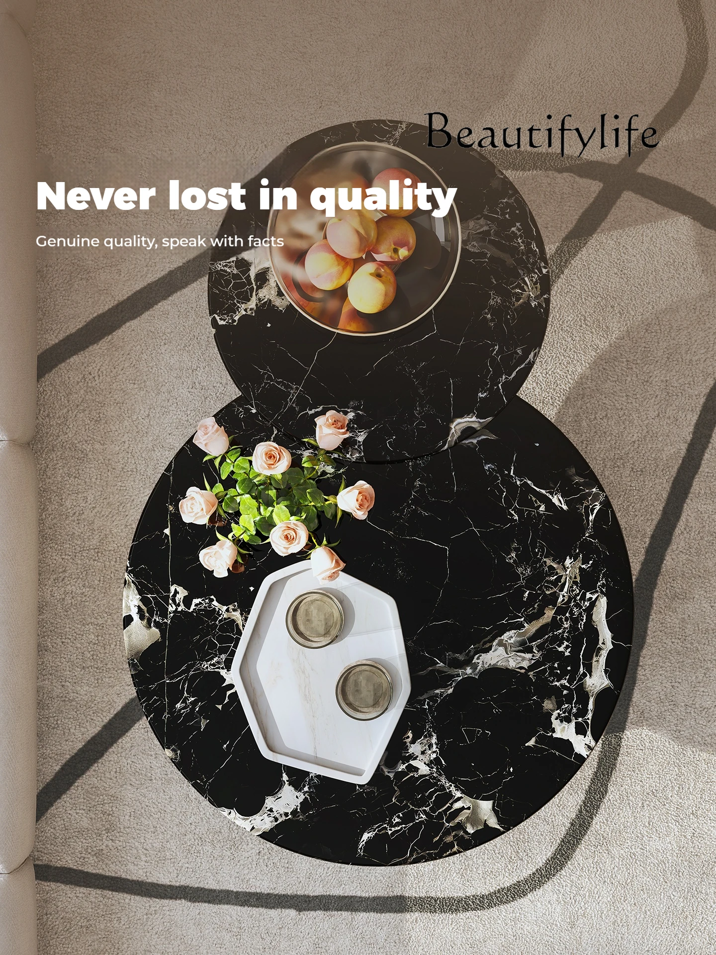 X роскошный итальянский мраморный журнальный столик - Фотография_3