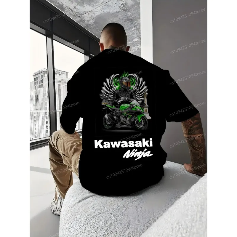 Мужская футболка высокого качества kawasaki - Фотография_3
