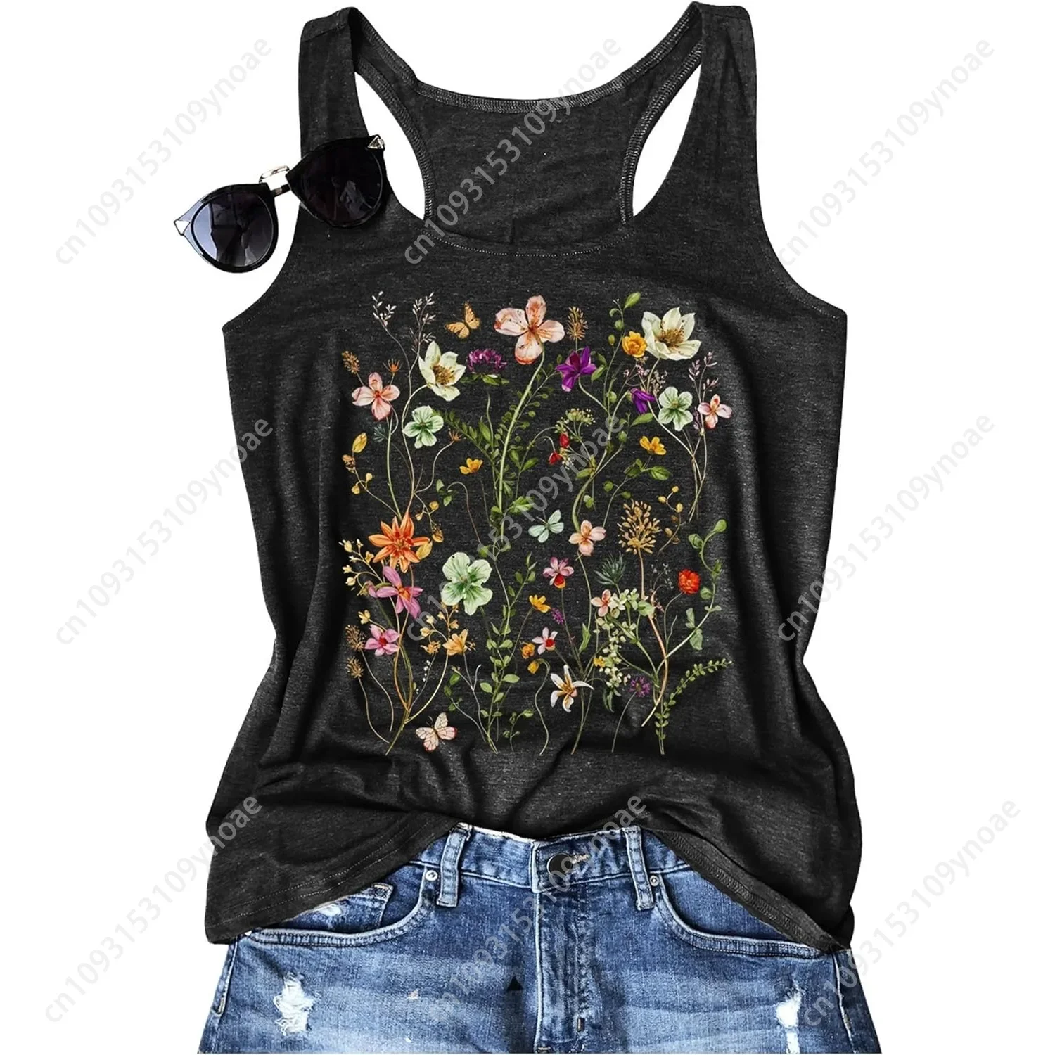 Мандала винтажные топы на бретелях с графическим принтом - Фотография_5