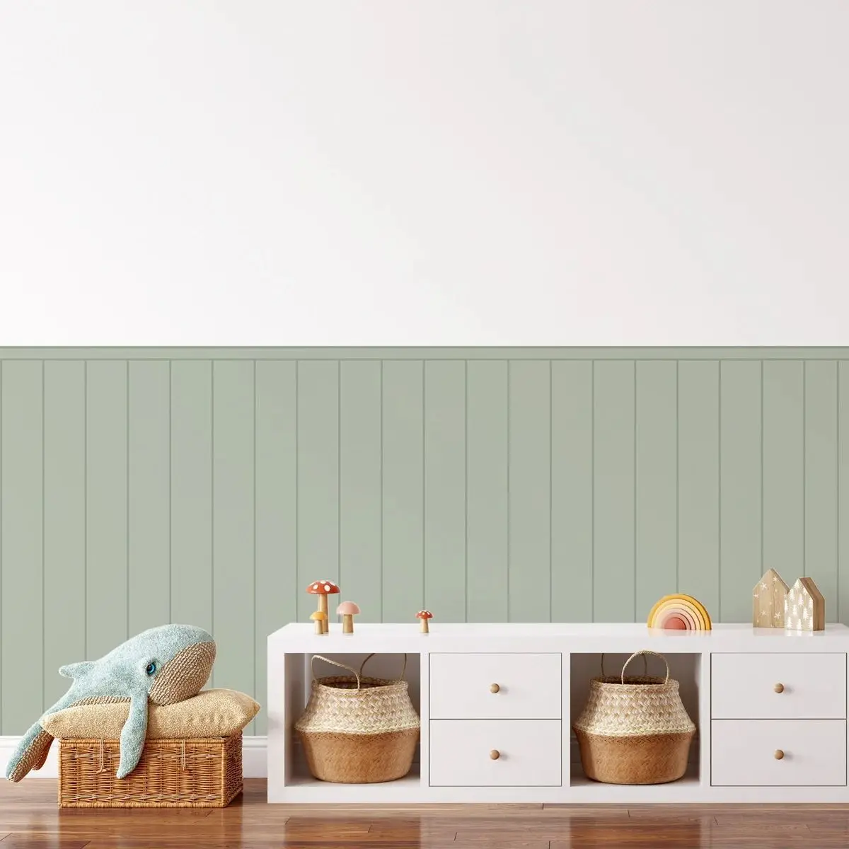 Светло-зеленые настенные панели - Фотография_2