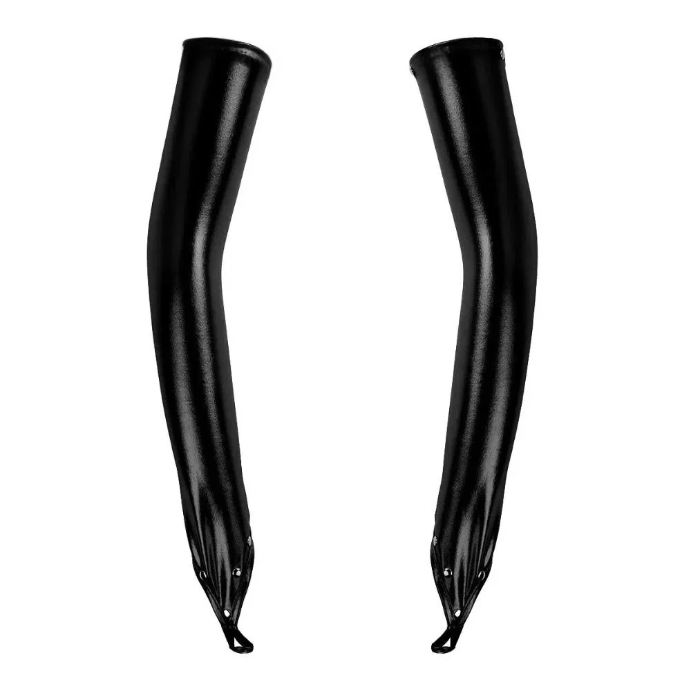 Дизайнерские женские латексные перчатки без пальцев - Фотография_5