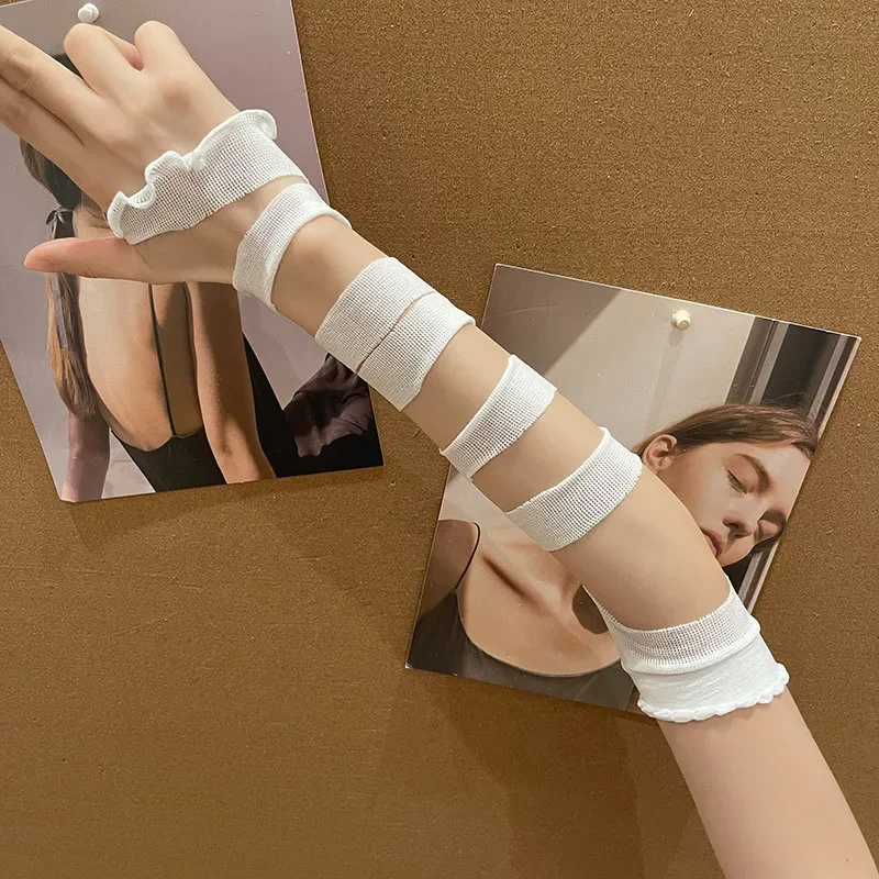 Женские бандажные перчатки без пальцев в стиле ретро jk lolita - Фотография_2