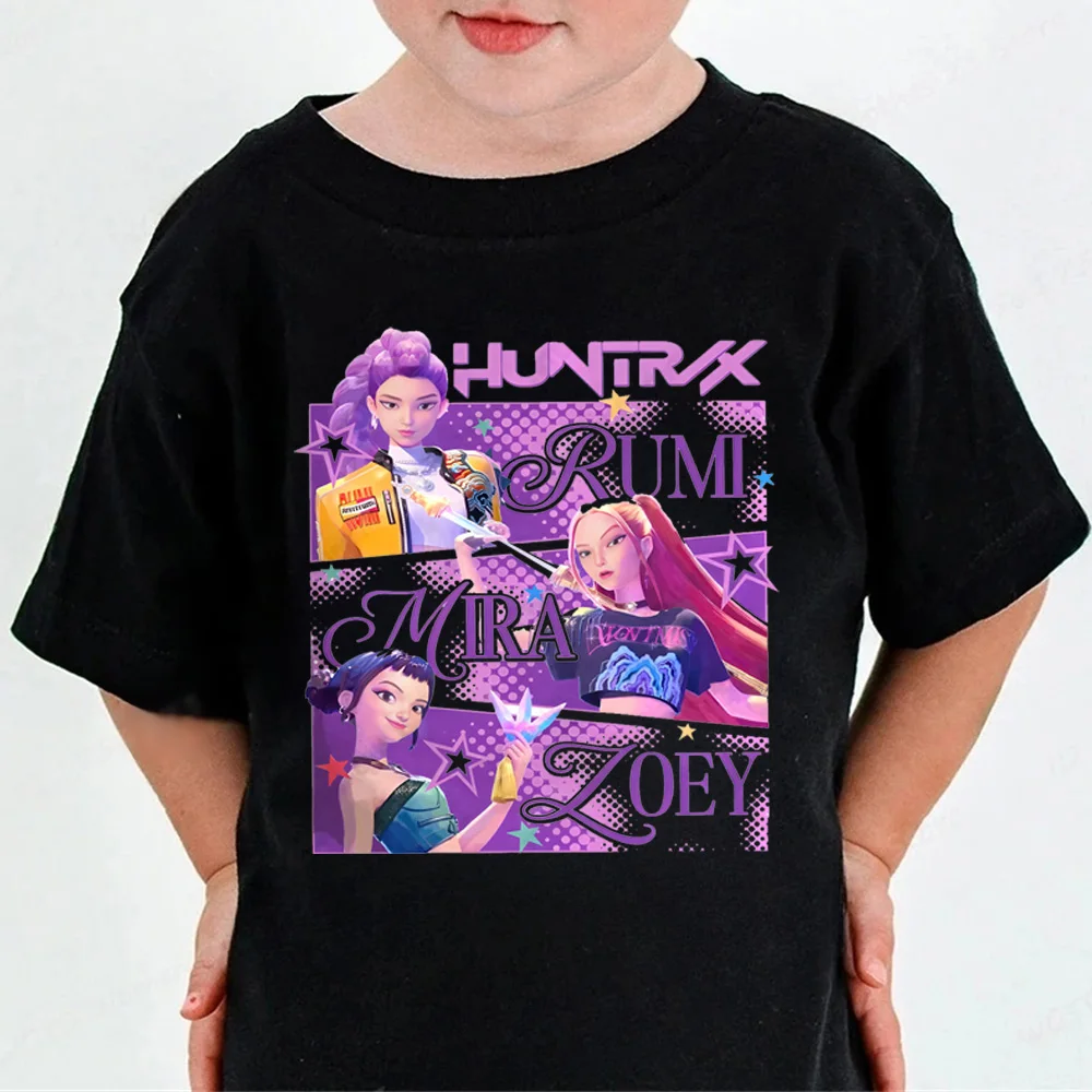 Футболка huntrix kpop demon hunters для мальчиков и девочек - Фотография_4