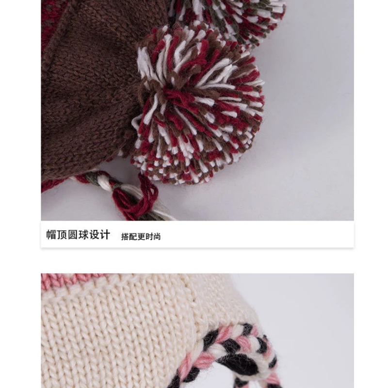 Японский зимний жаккардовый вязаный пуловер - Фотография_5