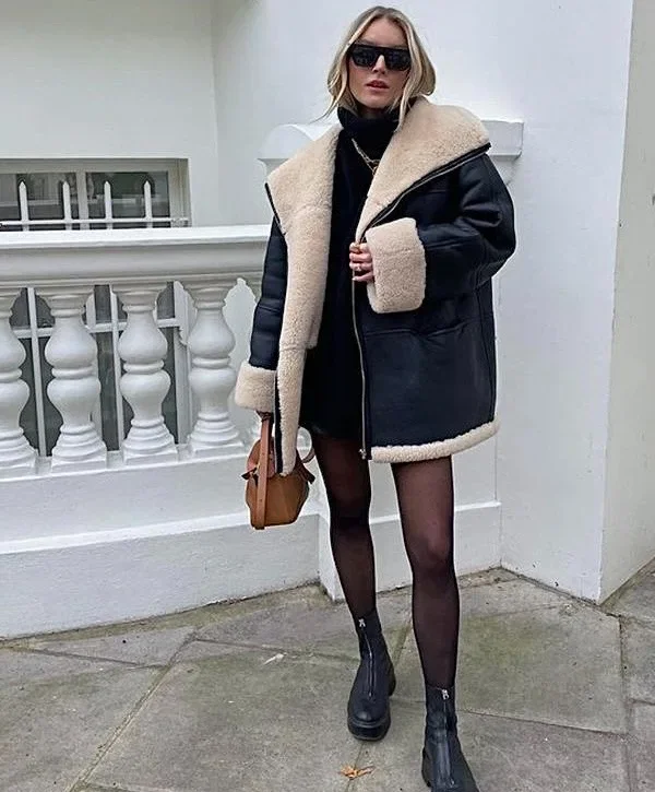 Женское пальто из искусственной - Фотография_2