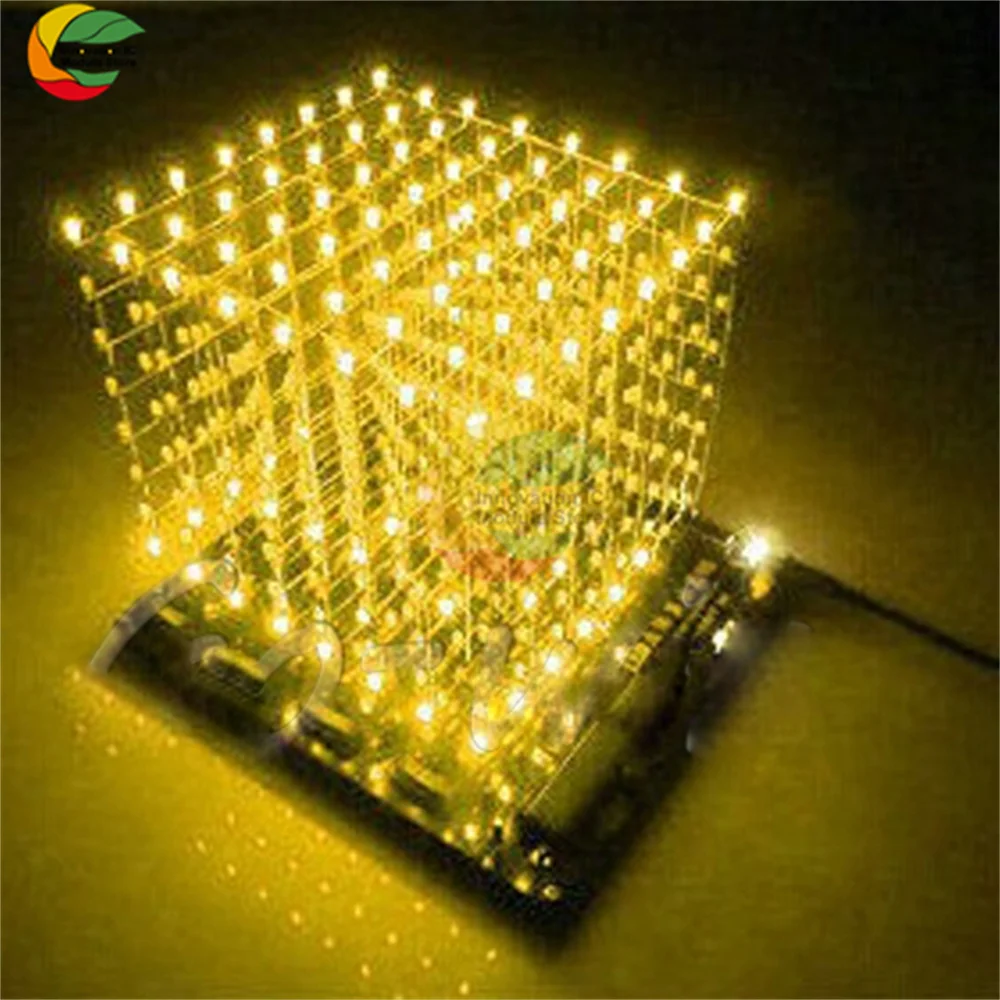 3d 8x8x8 цветной световой куб diy - Фотография_6
