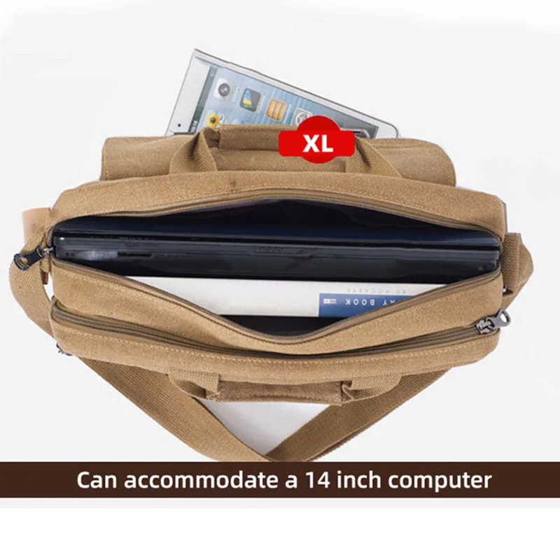 Мужская парусиновая сумка через плечо - Фотография_3