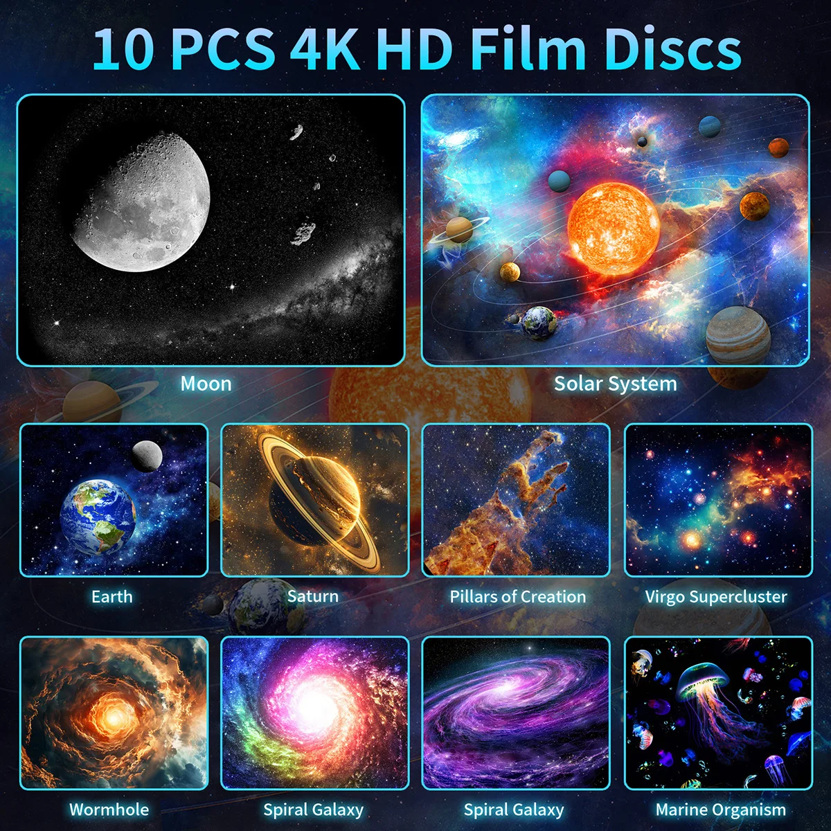 Ночник galaxy, звездный проектор hd - Фотография_2