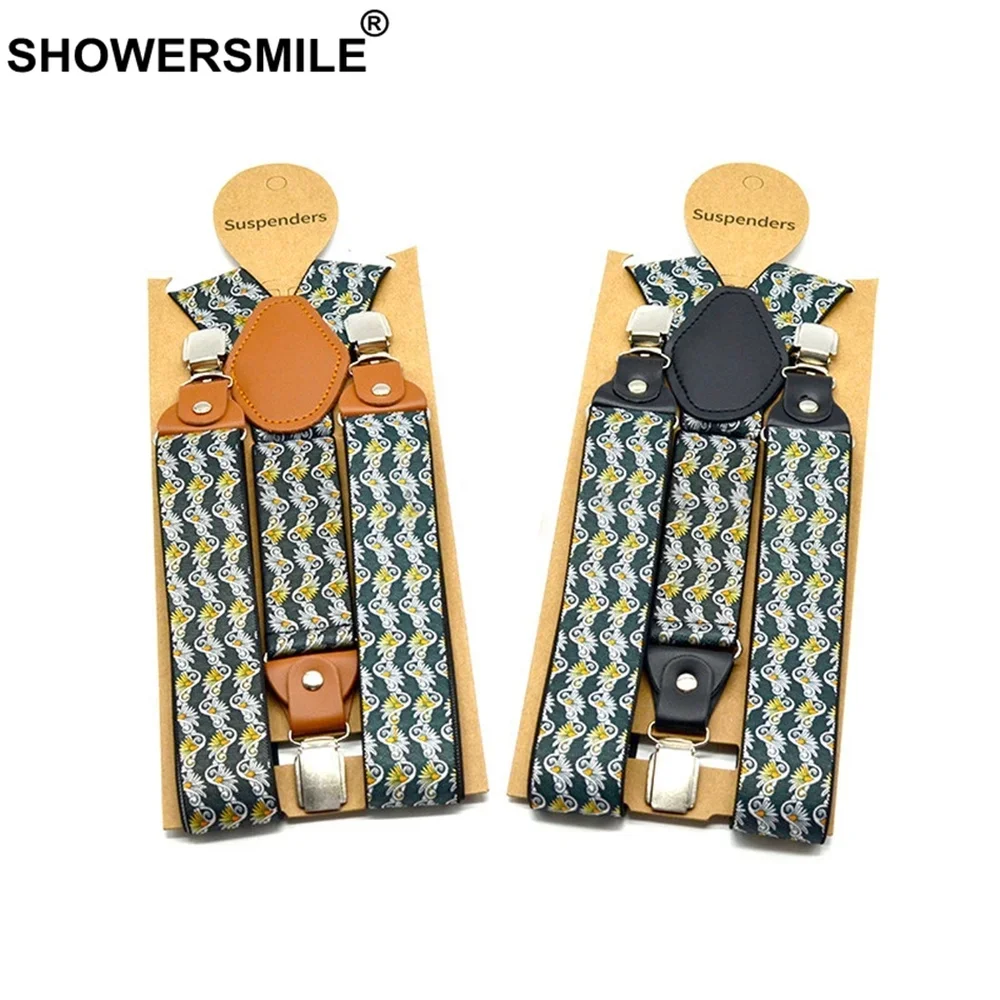 Showersmile черные подтяжки с принтом для брюк - Фотография_3