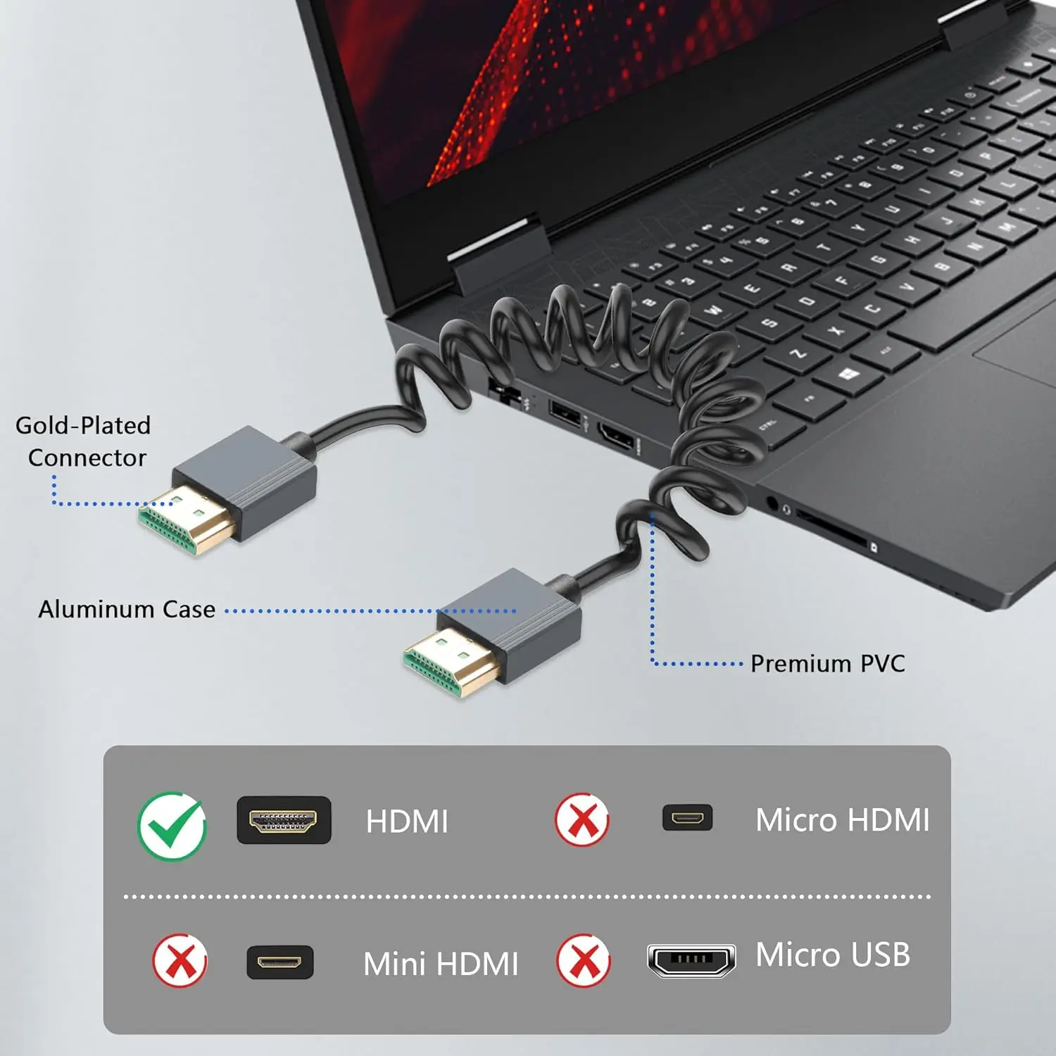Спиральный кабель hdmi 8k - Фотография_5