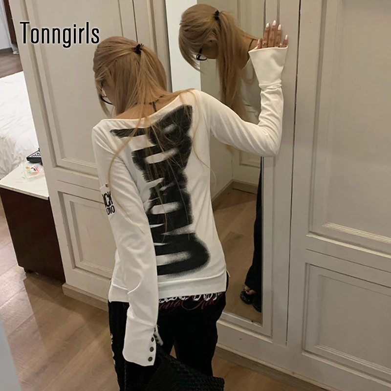 Tonngirls американская футболка с принтом в стиле ретро