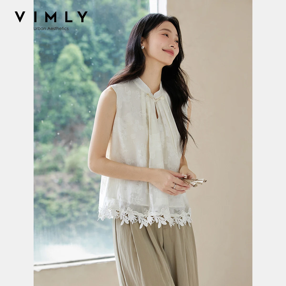 Vimly абрикосовая блузка с цветочным принтом - Фотография_2