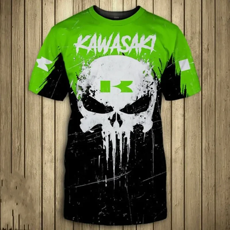 Летняя новая мужская футболка kawasaki
