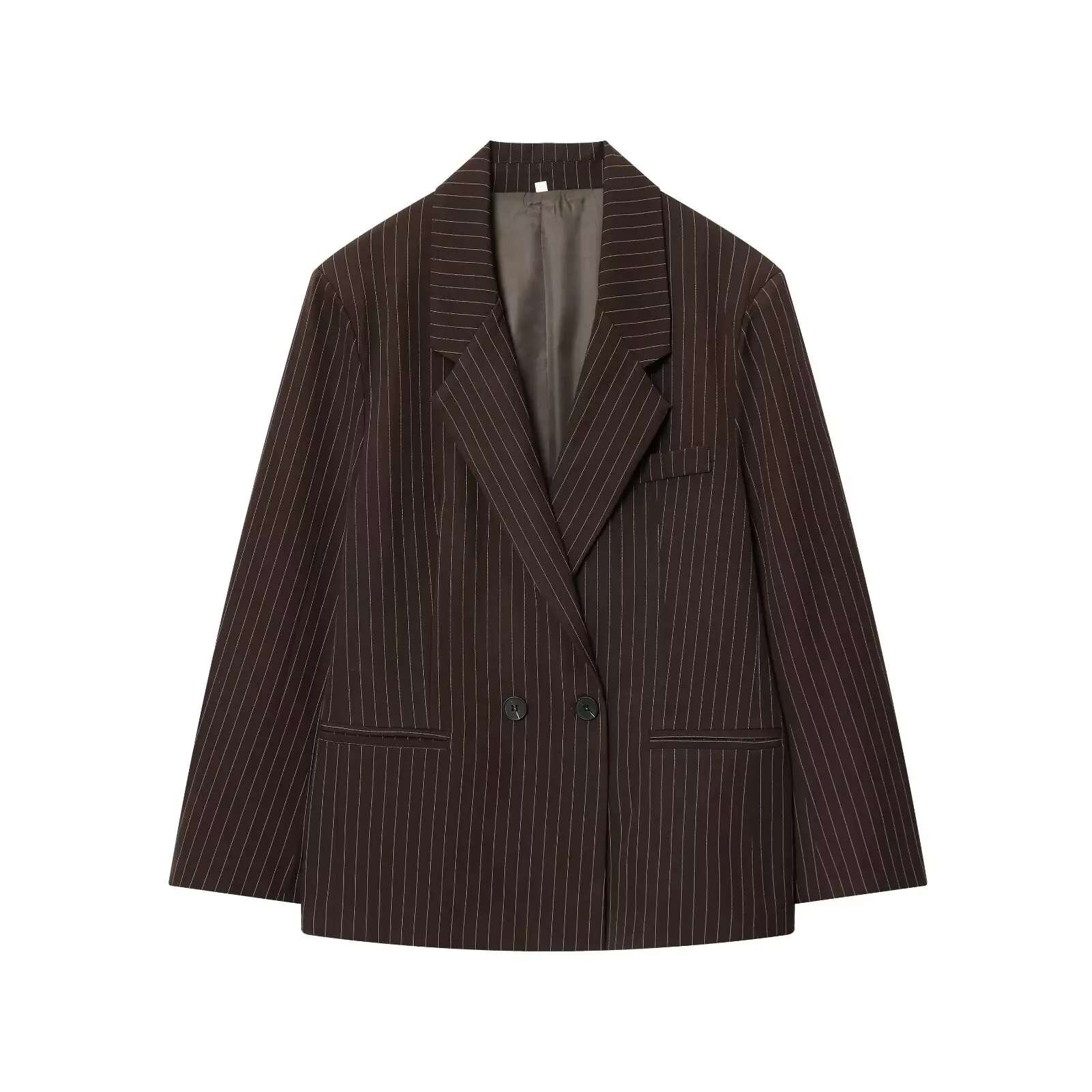 Зимняя женская полосатая длинная куртка