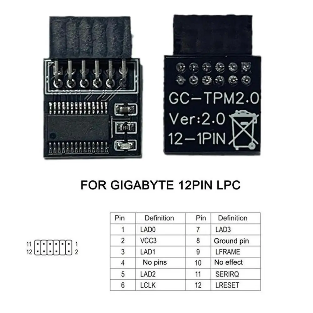 14-контактный интерфейс lpc msi модуль безопасности tpm2 - Фотография_5