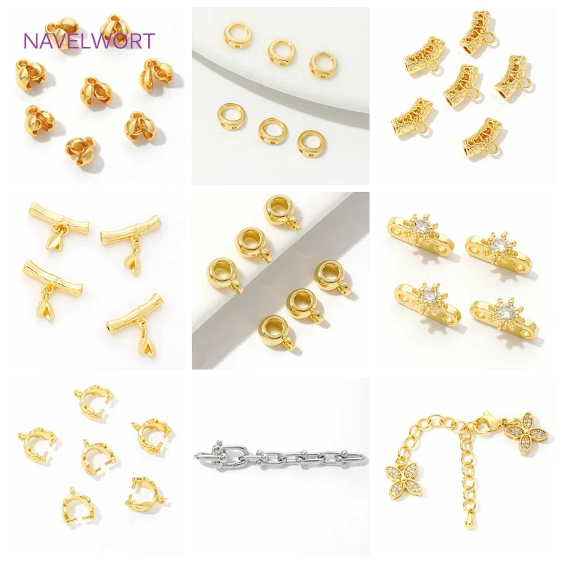 Обжимные заглушки соединительные кольца с покрытием из 18-каратного золота - Фотография_6