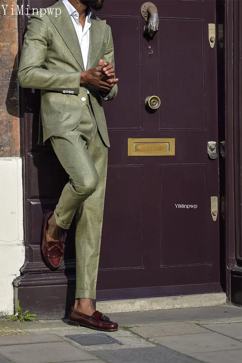 Yiminpwp зеленый мужской костюм - Фотография_2