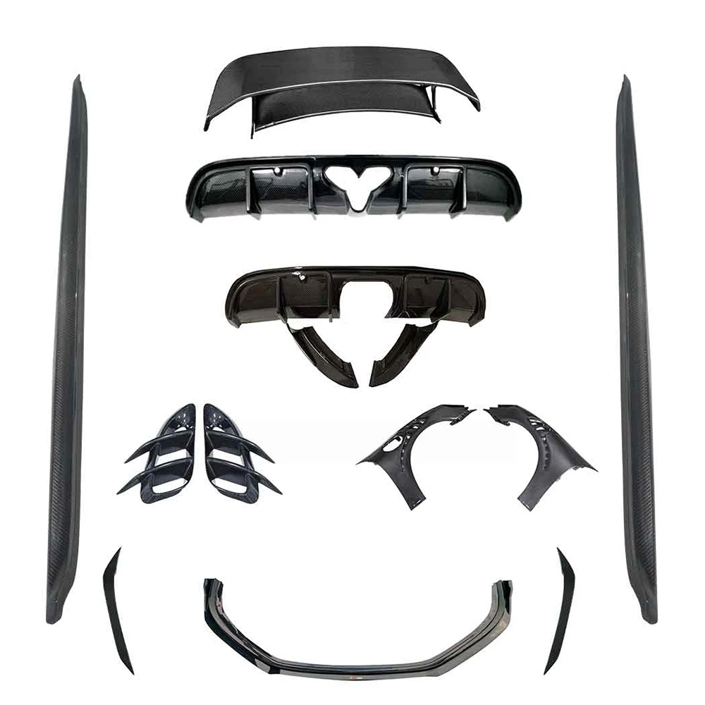 Для porsche 718 boxster cayman 3k саржевое сухое углеродное волокно - Фотография_3