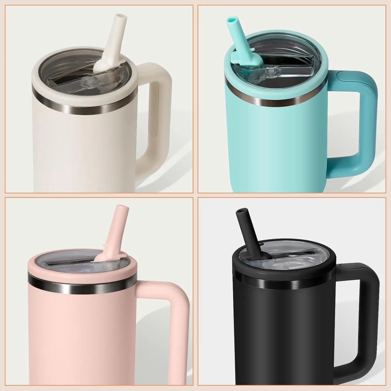 Откидная соломенная герметичная крышка на 40 унций для stanley h2.0 - Фотография_5