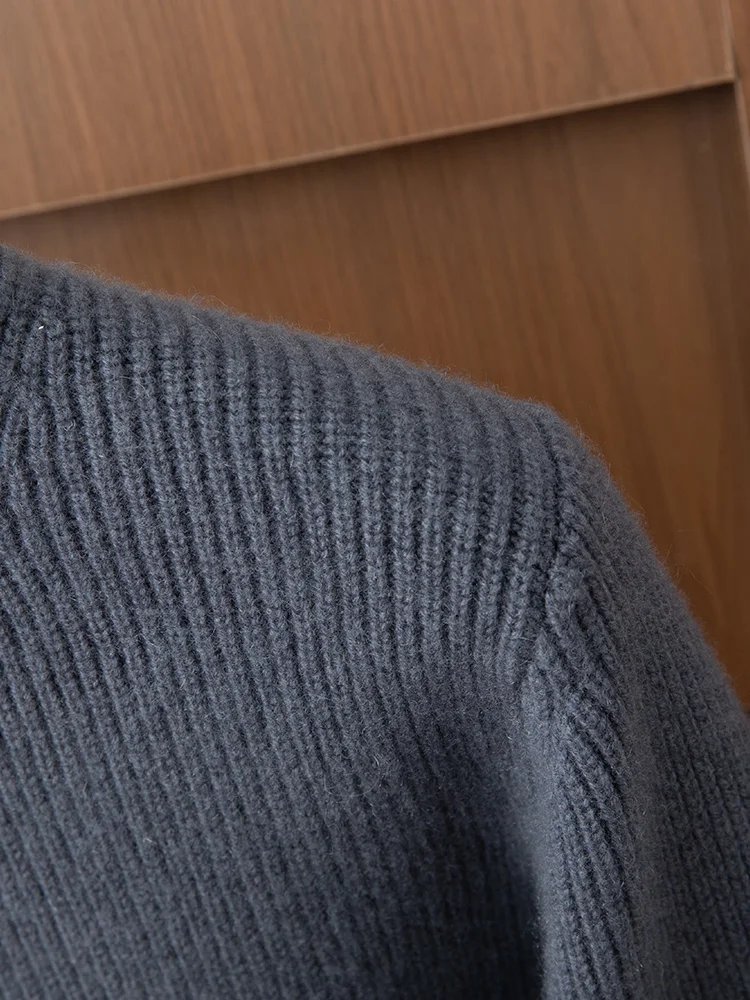 Легкий роскошный мужской свитер из 100% кашемира - Фотография_5