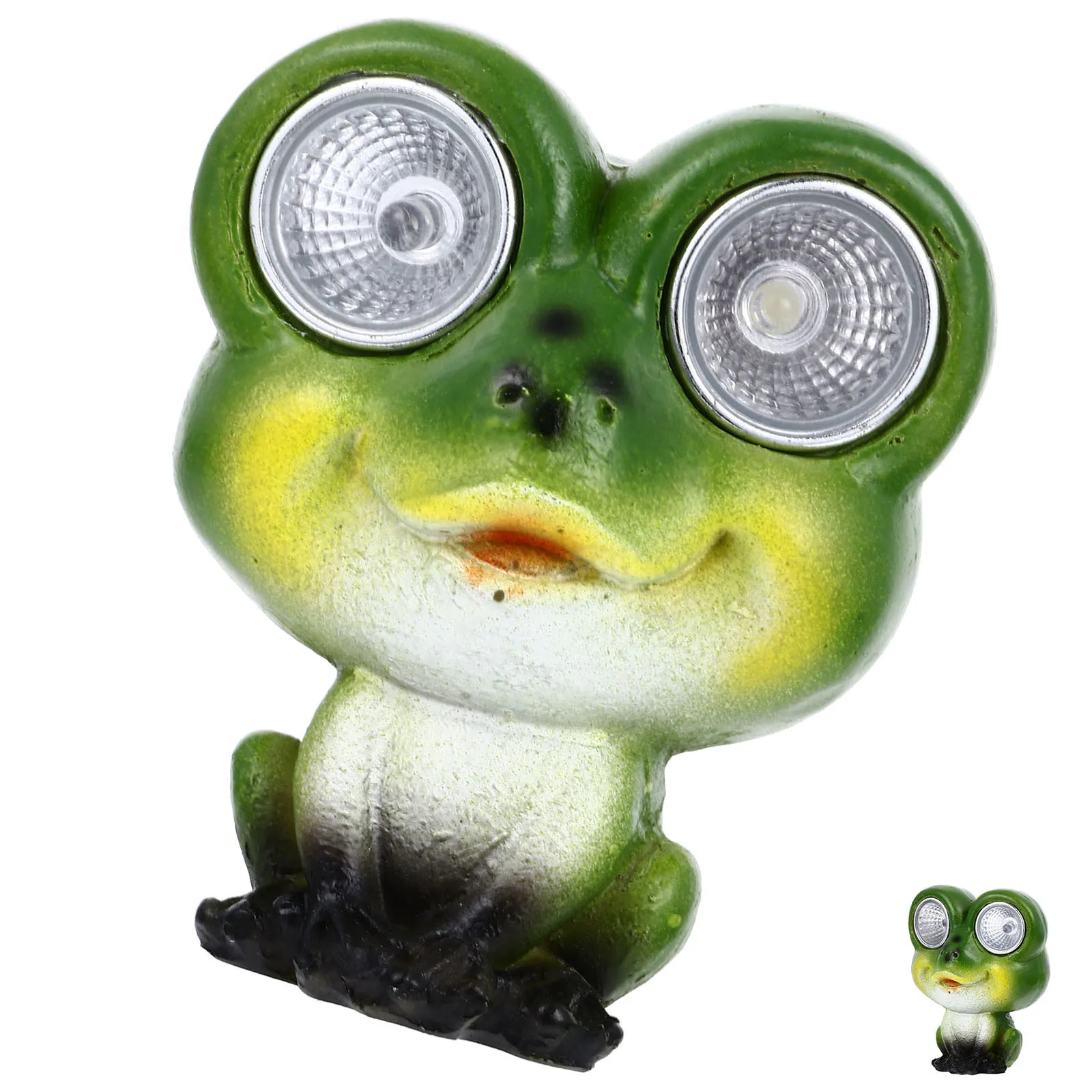 Садовый декор, лампа в виде лягушек на солнечной энергии - Фотография_3