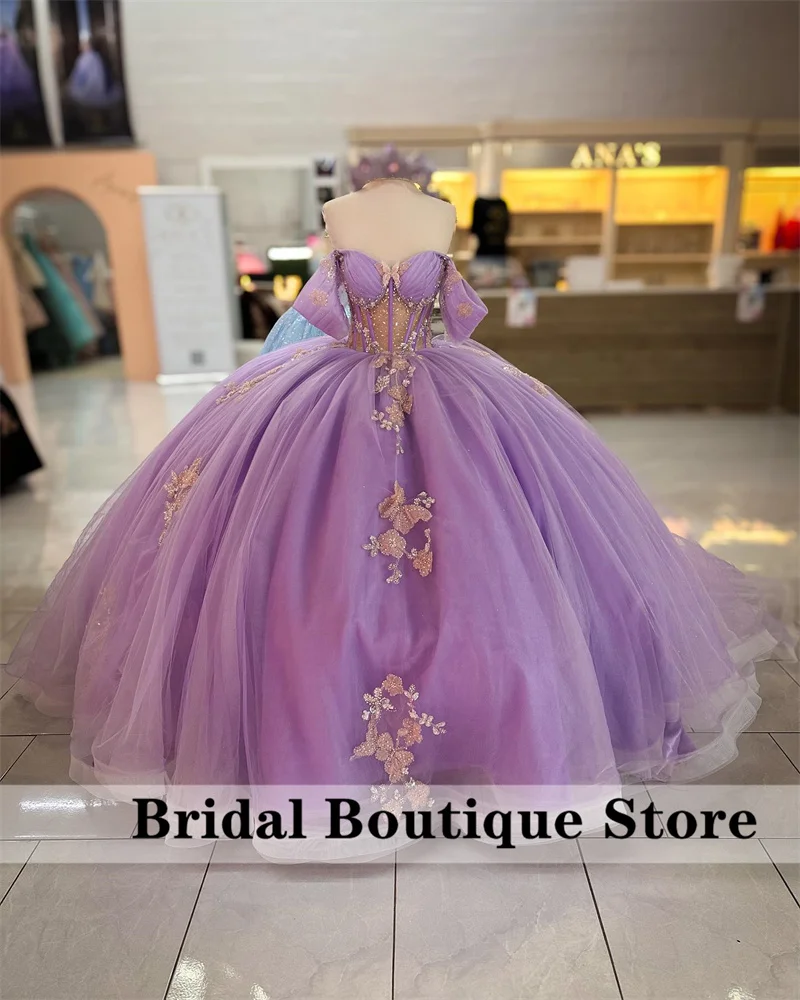 Лавандово-фиолетовые платья quinceanera - Фотография_3