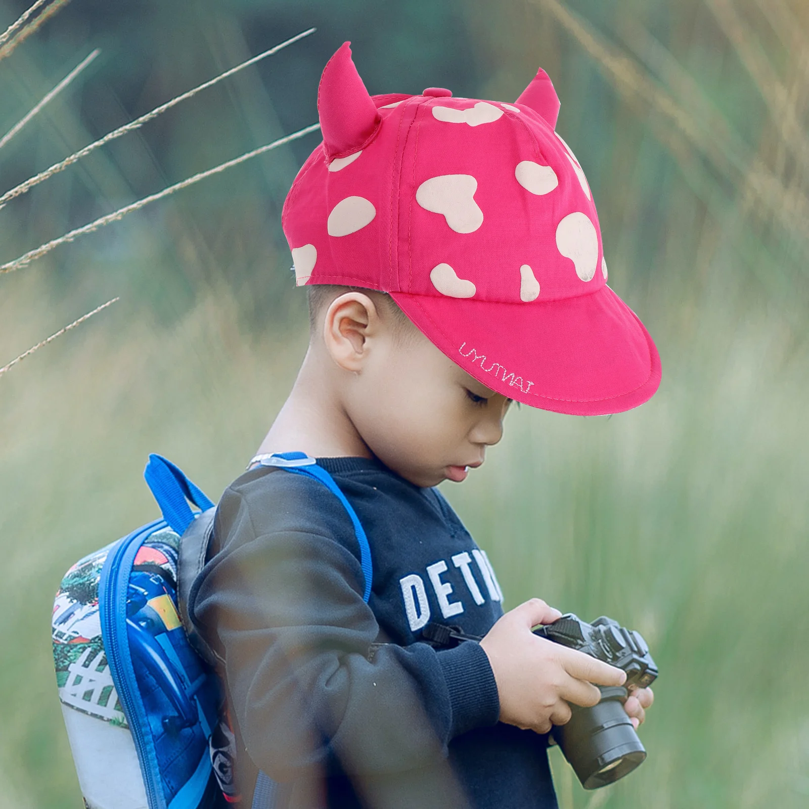 Хлопковая детская солнцезащитная шляпа с широкими полями - Фотография_6