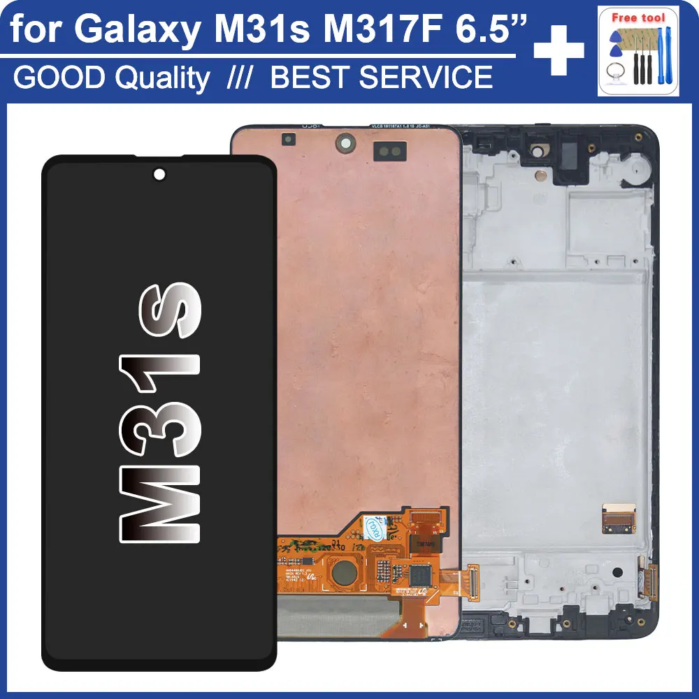 Супер amoled жк-дисплей для samsung galaxy m31s m317f