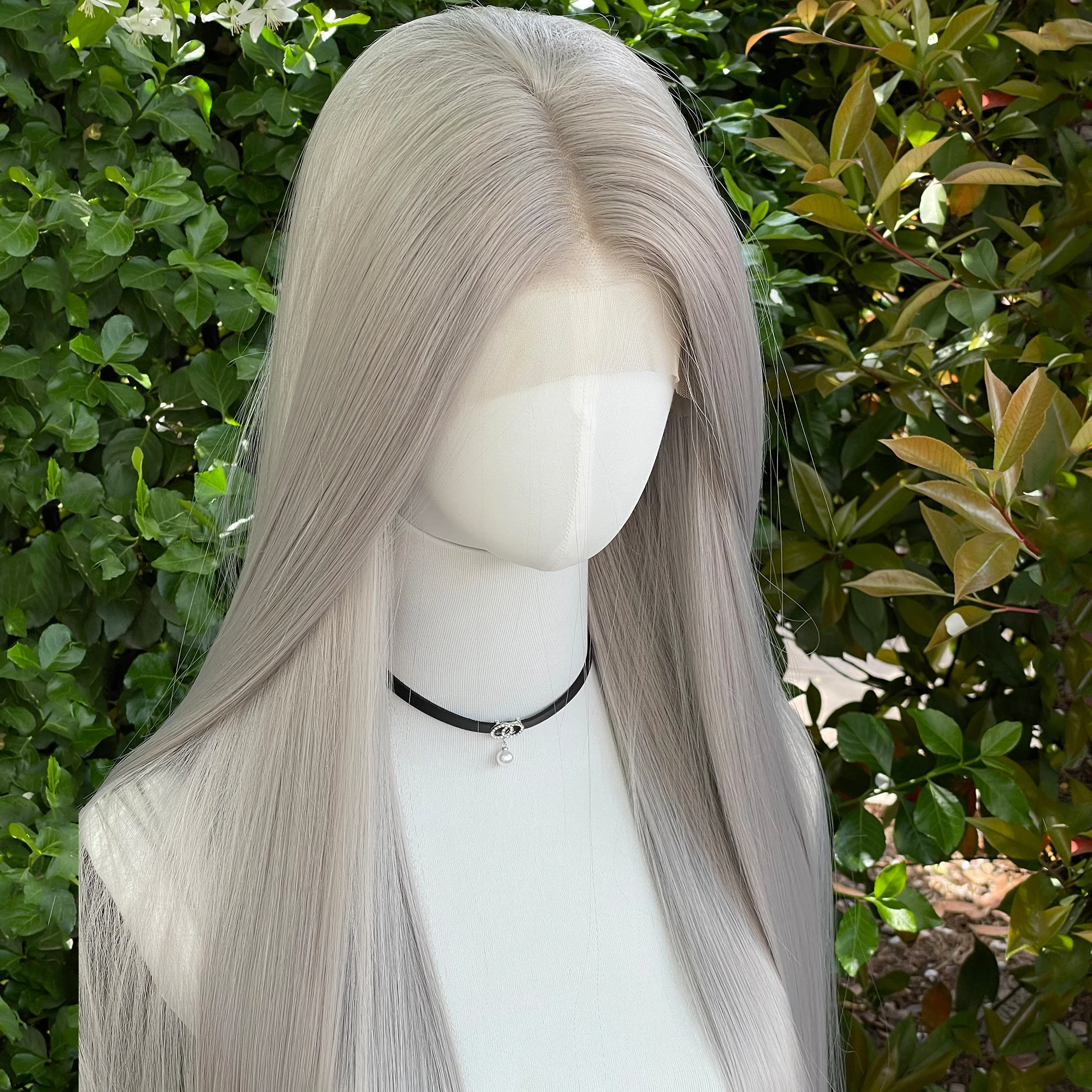 Серебристо-серый синтетический - Фотография_5