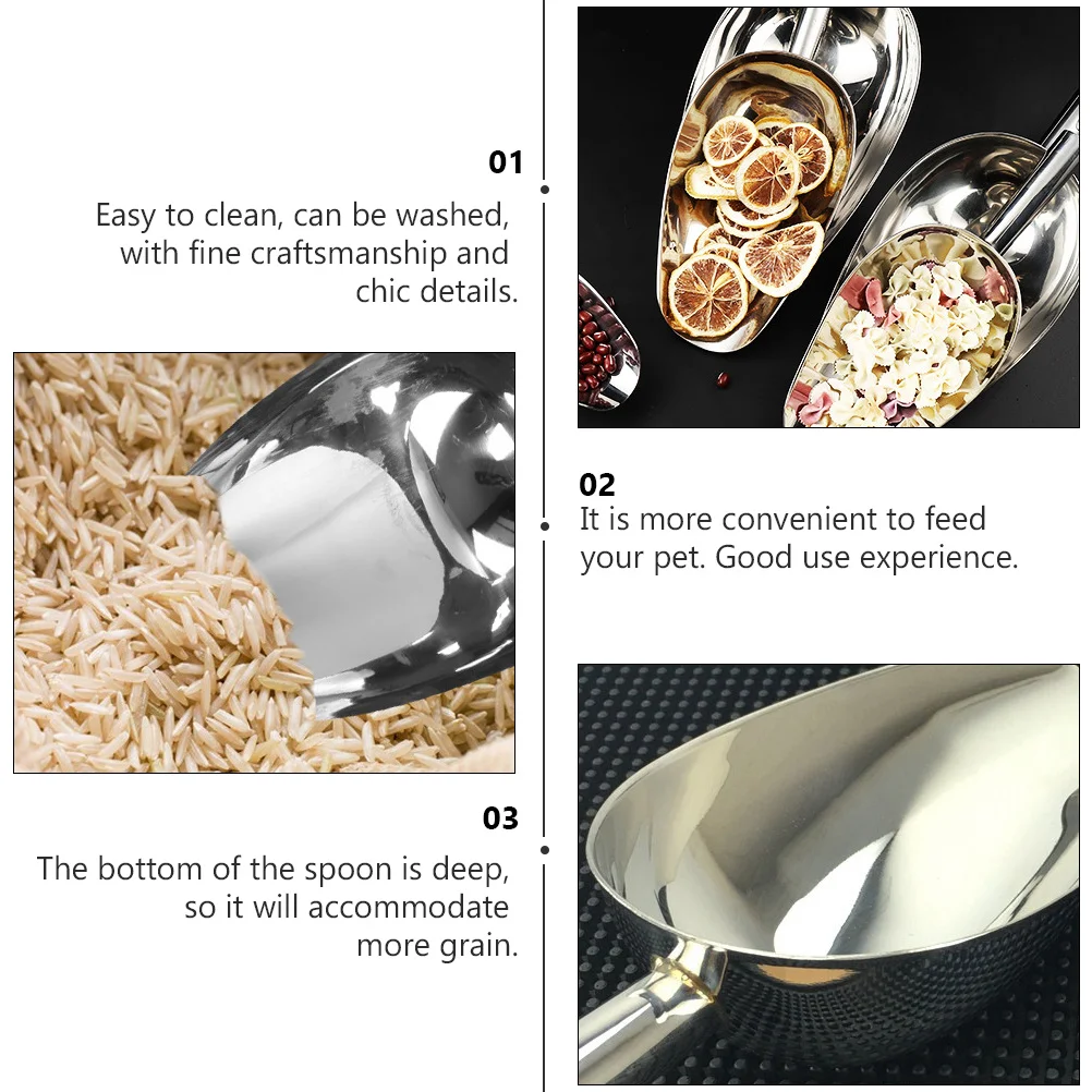 Лопатка для корма для домашних животных из нержавеющей стали - Фотография_5