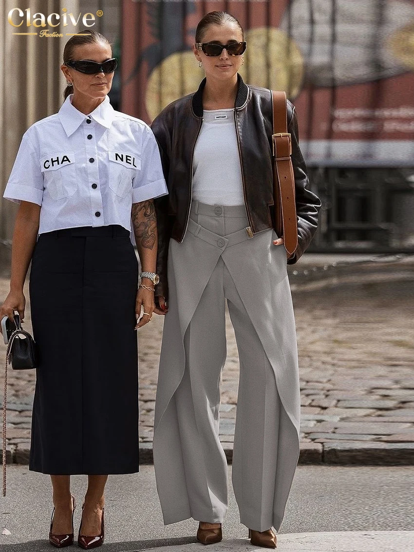 Clacive модные свободные серые - Фотография_5