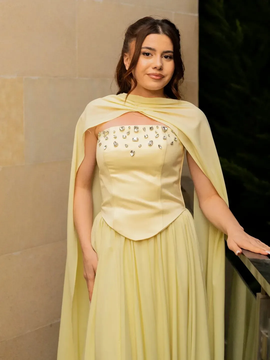 Msikoods желтые роскошные вечерние платья из бисера 2025 - Фотография_2