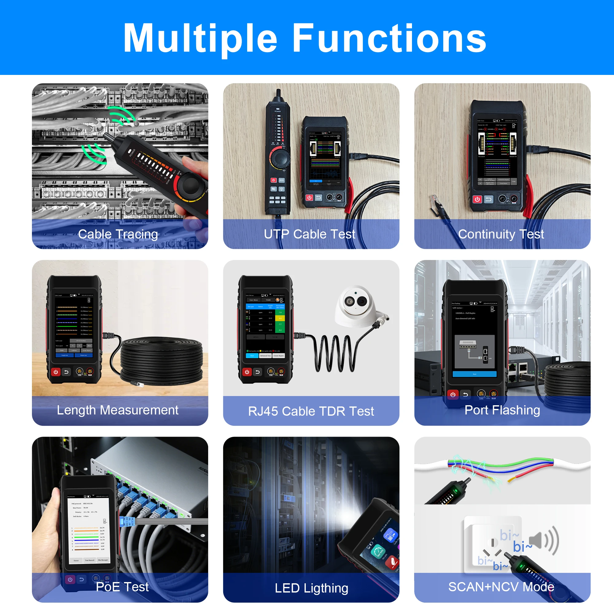 Wanglu тестер сетевого кабеля тестер