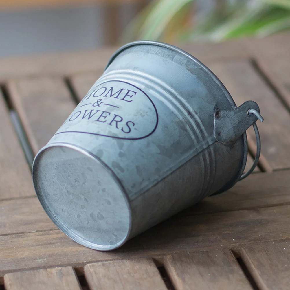 Винтажные железные ведра для цветов - Фотография_4